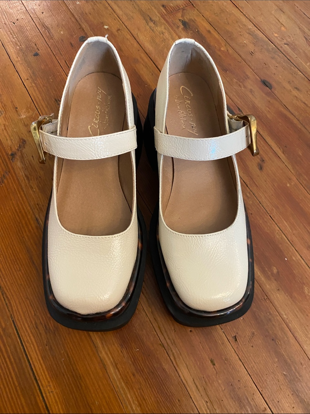 Circus NY by Sam Edelman Nellie Mary Jane Platform Loafer Vanilla Bean Size 8 - Picture 5 of 12